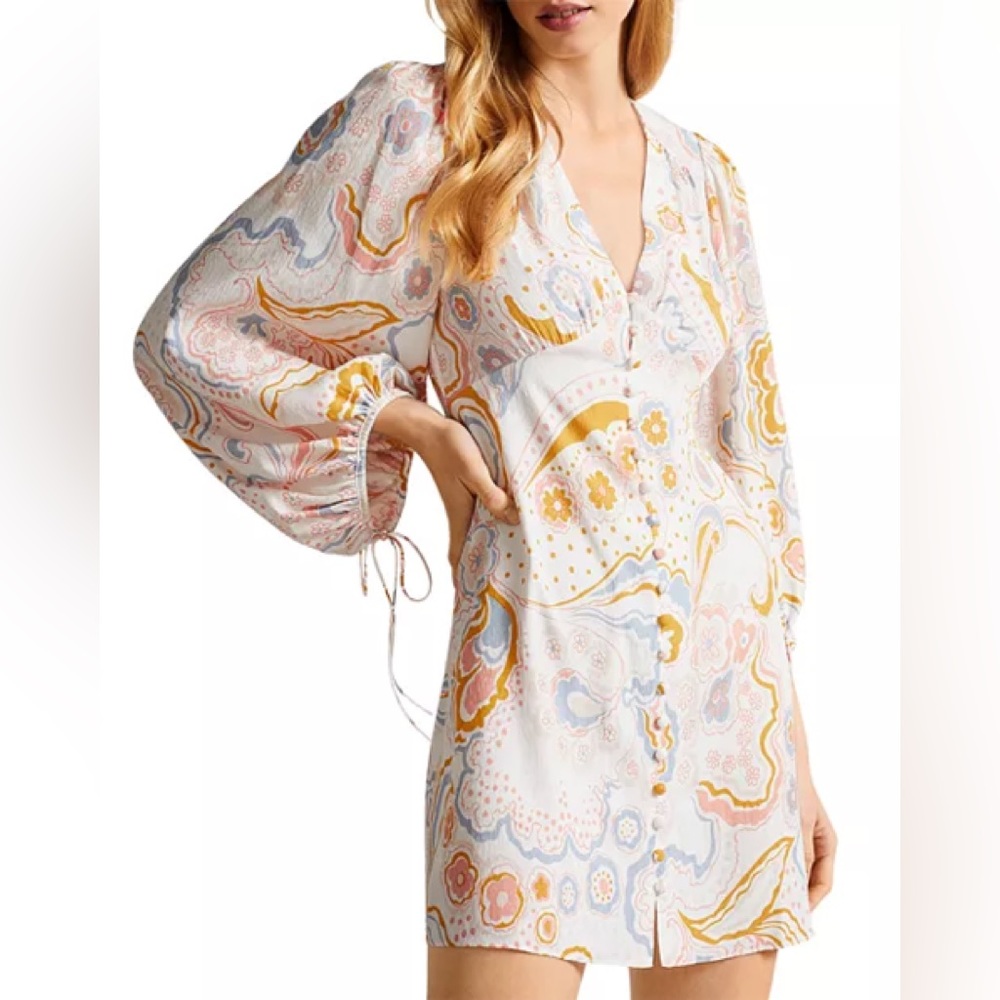 Ted Baker Thelia Exaggerated Sleeve Mini Dress sz 1